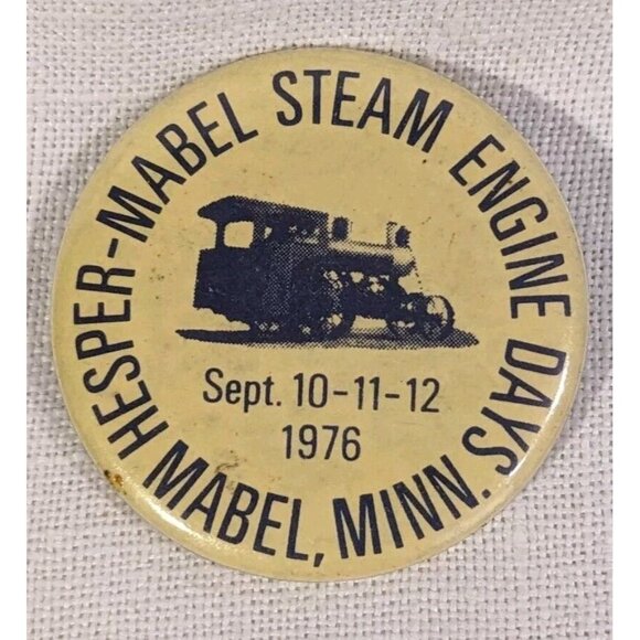 Mabel Hesper Steam Engine Days Minnesota Buttons Pinbacks Tractors Vtg Lot Of 18 - Picture 2 of 16